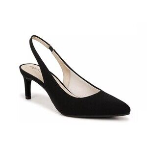 Life Stride Womens 8.5 W Black Faux Suede Giovanna Strappy Pumps Heels NIB JQ1